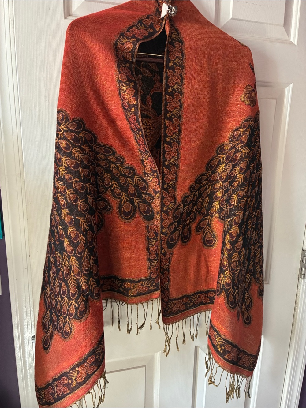 REVERSIBLE SILK BLEND PASHMINA - Picture 6 of 11